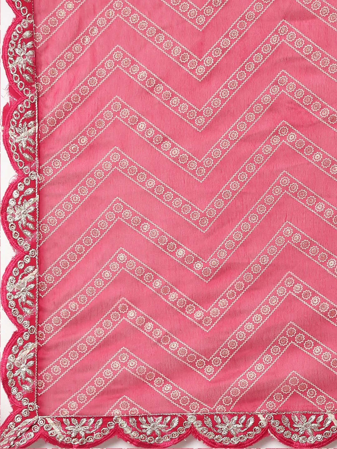 Neerus Pink Regular Straight Printed Kurta And Sharara With Dupatta - Image 7
