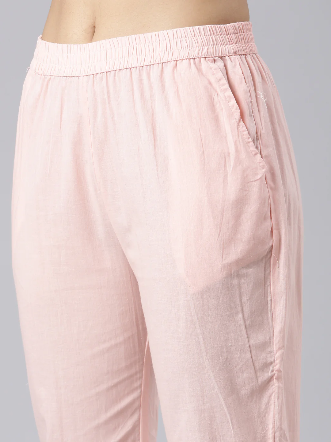Neerus Pink Regular Straight Printed Kurta and Trousers With Dupatta - Image 6