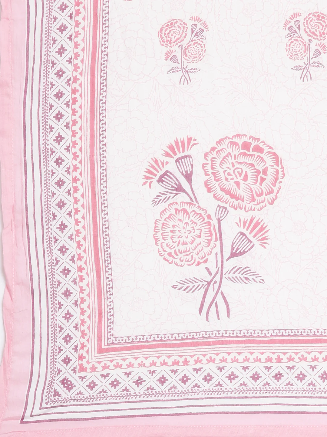 Neerus Pink Regular Straight Printed Kurta and Trousers With Dupatta - Image 7