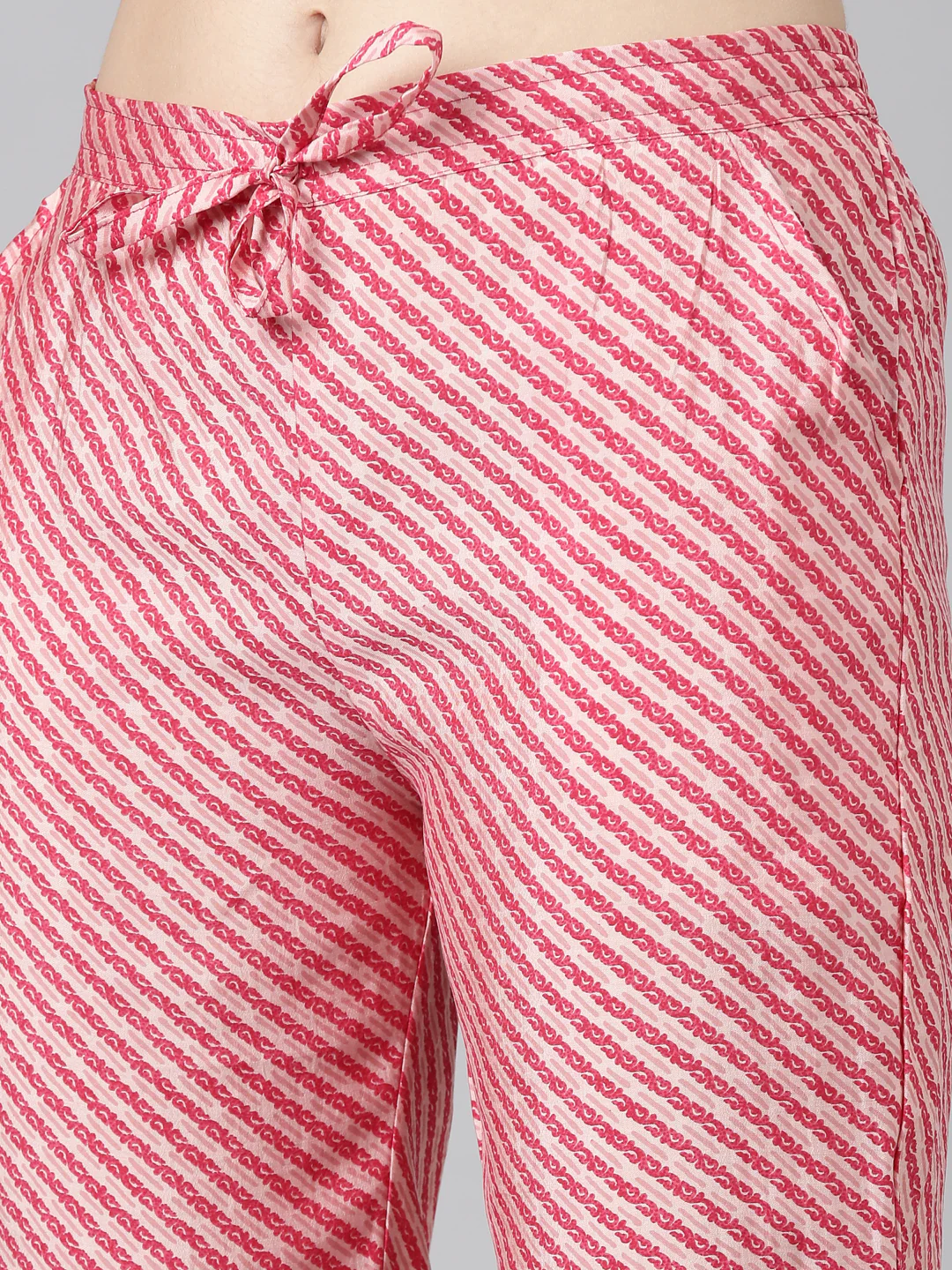 Neerus Pink Regular Straight Printed Kurta And Trousers With Dupatta - Image 6