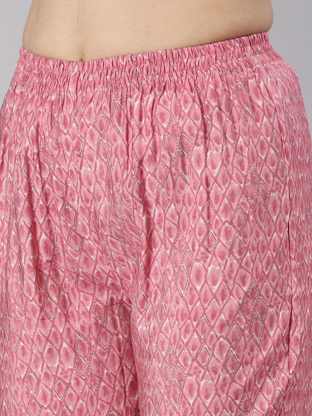 Neerus Pink Regular Straight Yoke Design Kurta And Trousers With Dupatta - Image 6