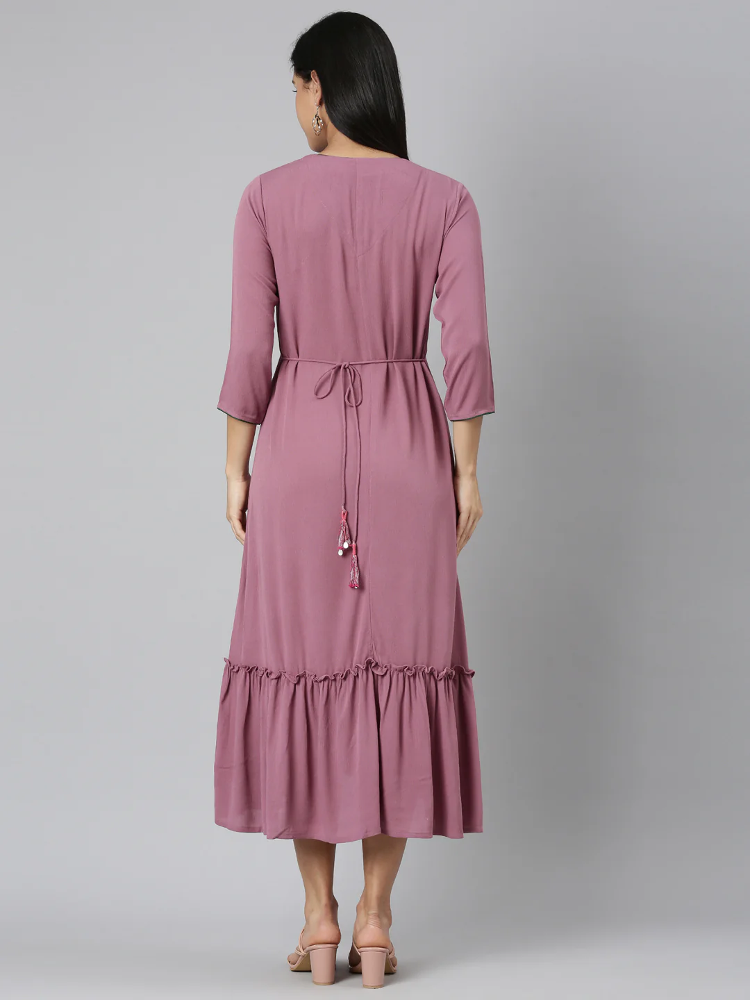 Neerus Pink Straight Casual Floral Anarkali Kurta - Image 3