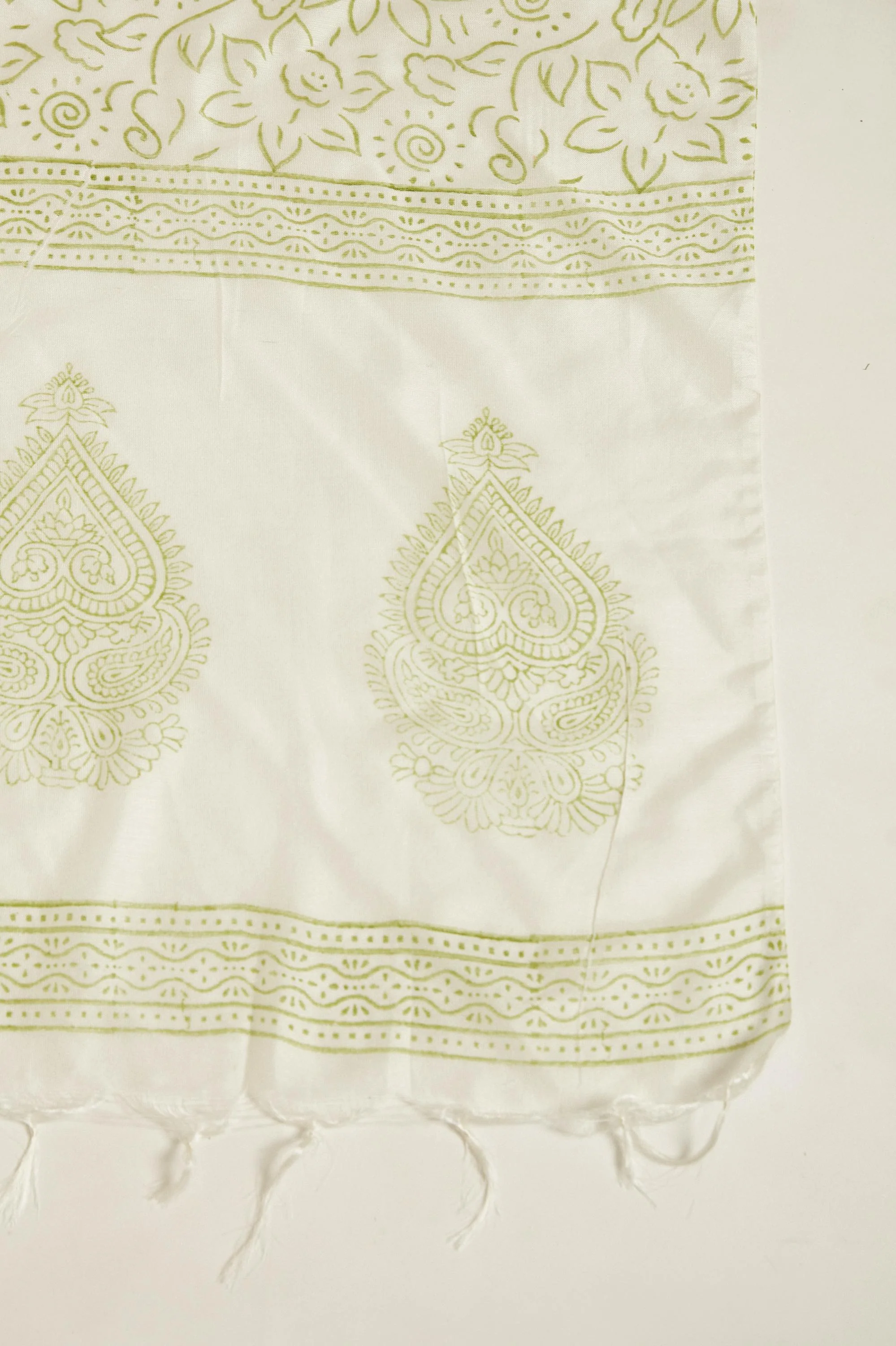 Neerus Pista Color Chanderi Fabric Kurta Set - Image 8
