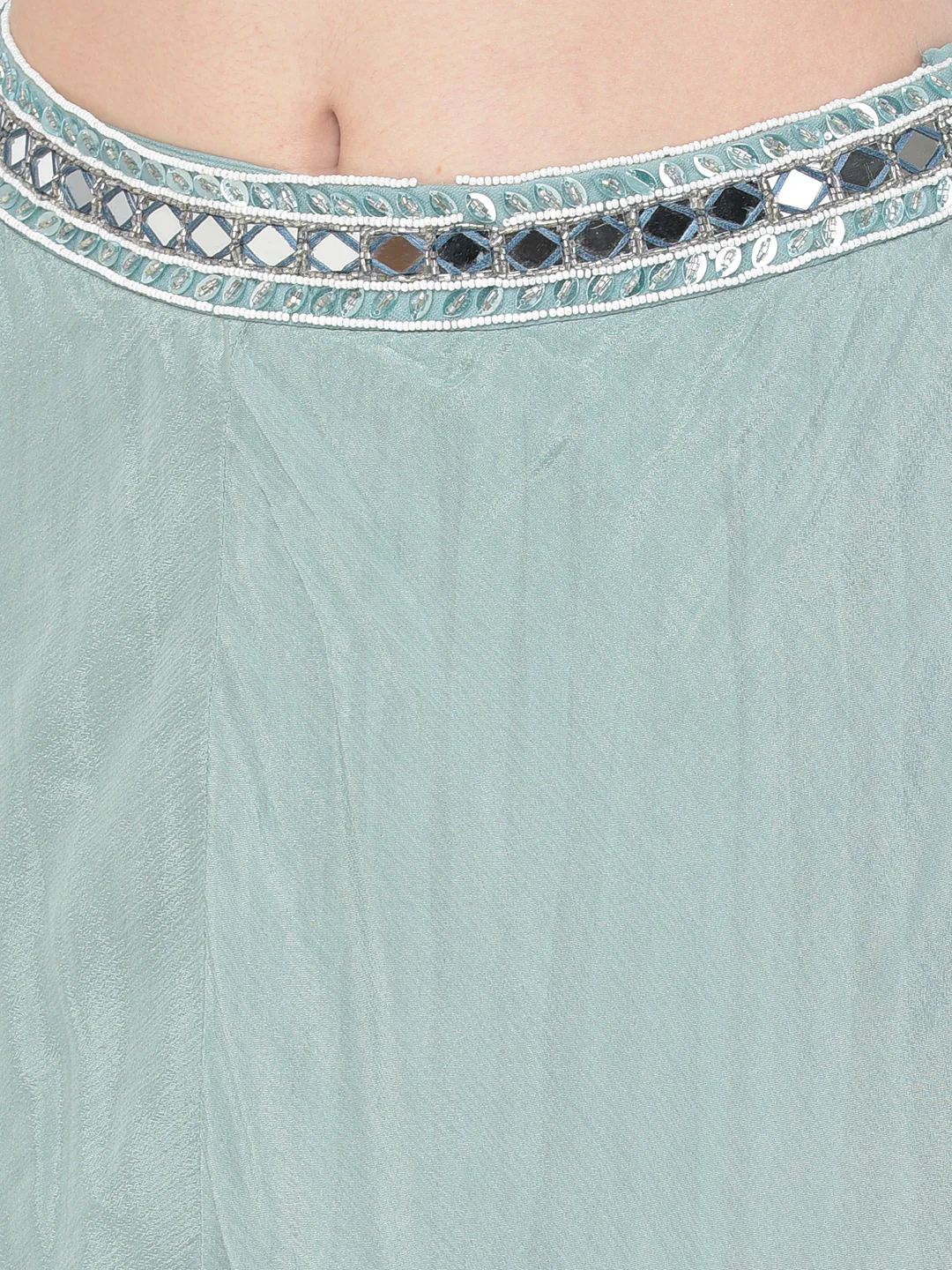 Neerus Pista Color Chiffon Fabric Lehenga Choli - Image 5