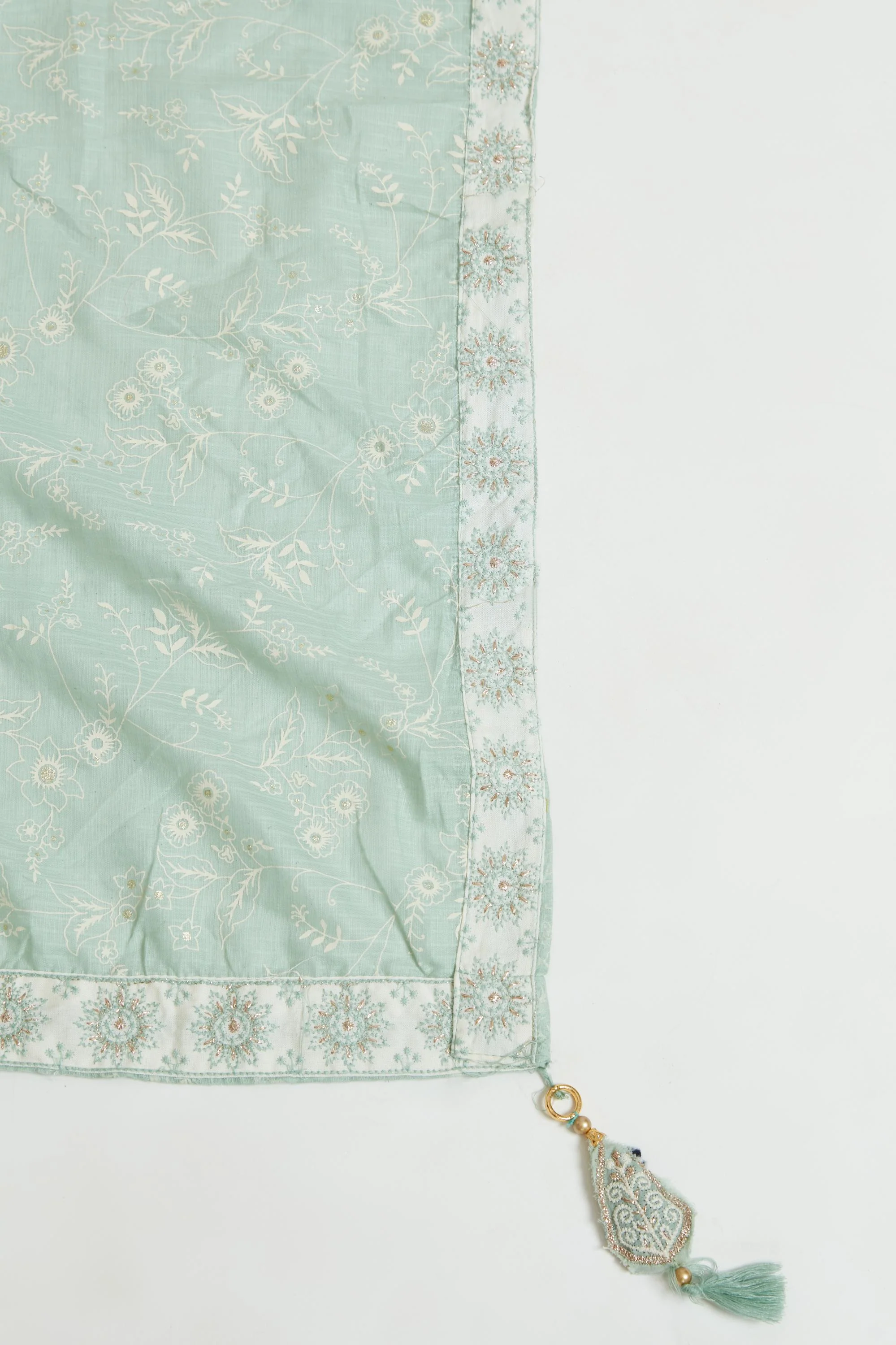 Neerus Pista Color Cotton Fabric Kurta Set - Image 6