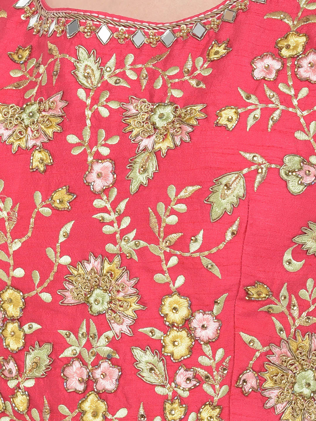 Neerus Pista Green Color Georgette Fabric Salwar Kameez - Image 6