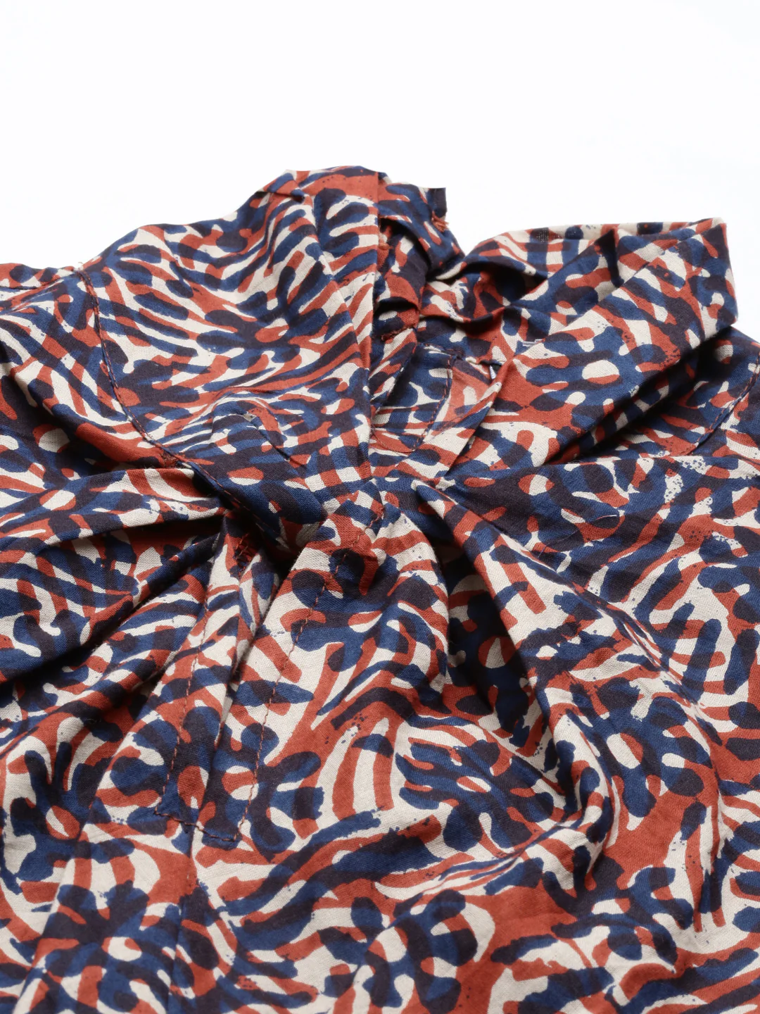 Neerus Printed Color Cotton Fabric Maxi Dress - Image 9