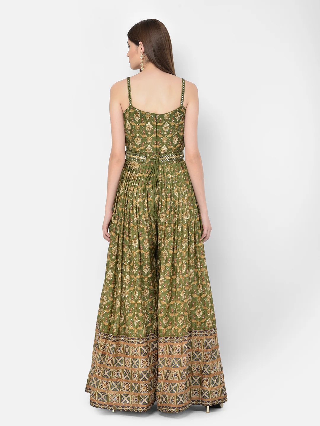 Neerus Printed Color Georgette Fabric Gown - Image 5