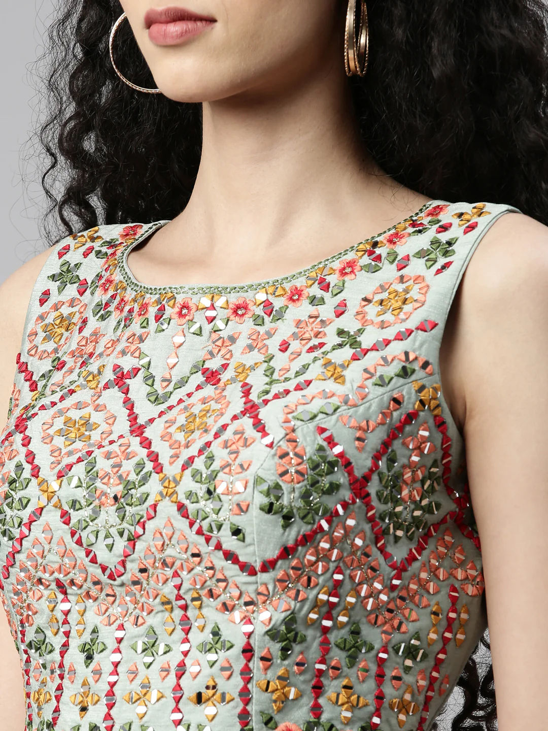 Neerus Printed Color Georgette Fabric Lehenga Choli - Image 3