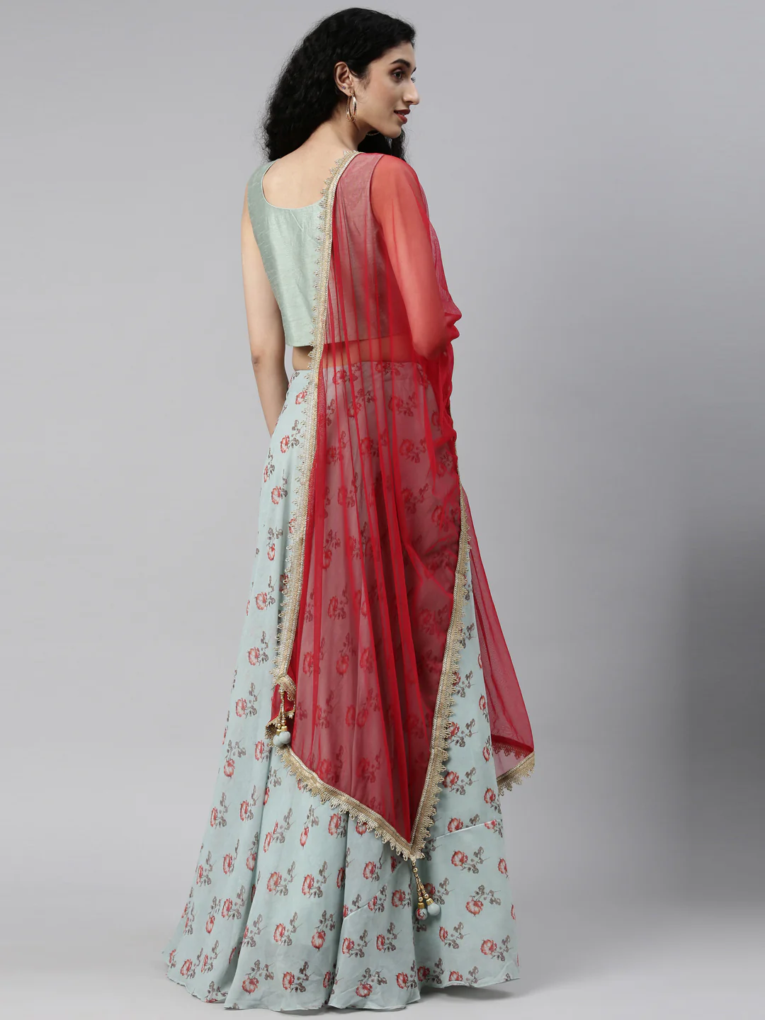 Neerus Printed Color Georgette Fabric Lehenga Choli - Image 9
