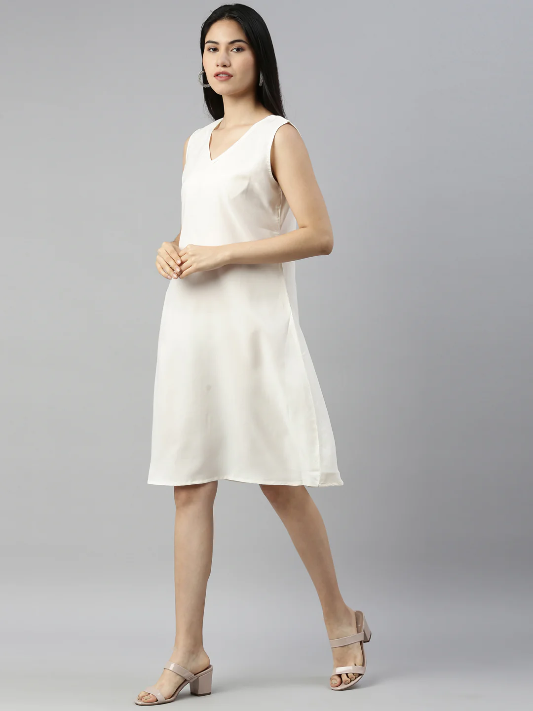 Neerus Printed Color Satin Fabric Kurta - Image 2