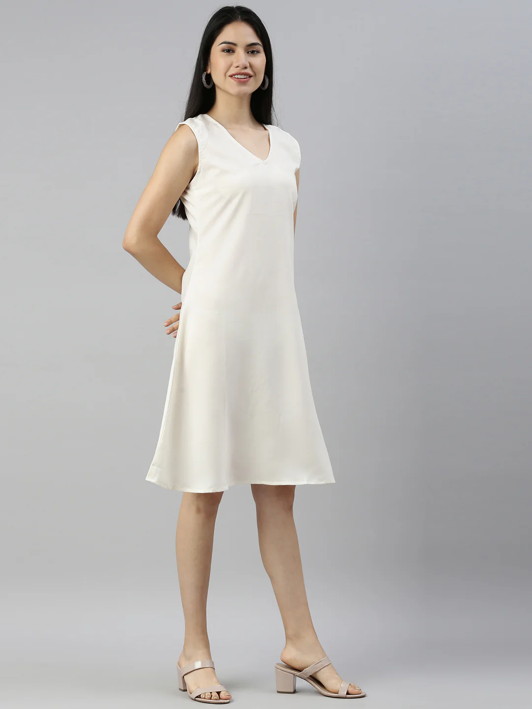 Neerus Printed Color Satin Fabric Kurta - Image 3