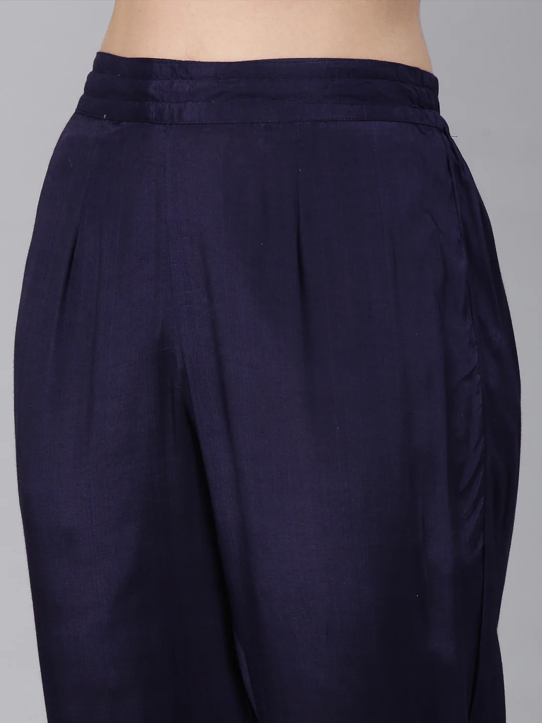 Neerus Purple Casual Floral Straight Kurta and Trouser - Image 7