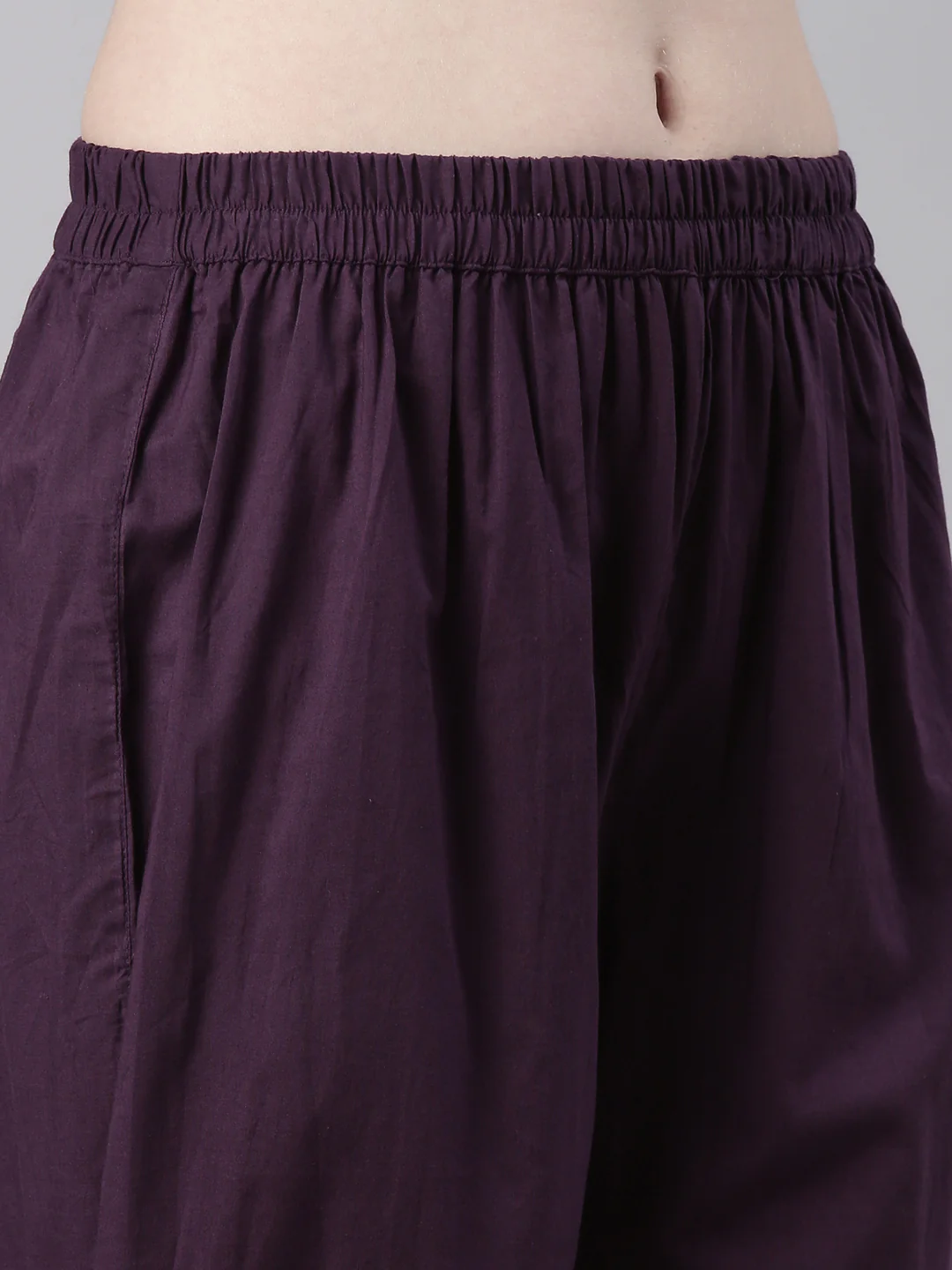 Neerus Purple Printed Straight Kurta and Trousers With Dupatta - Image 6