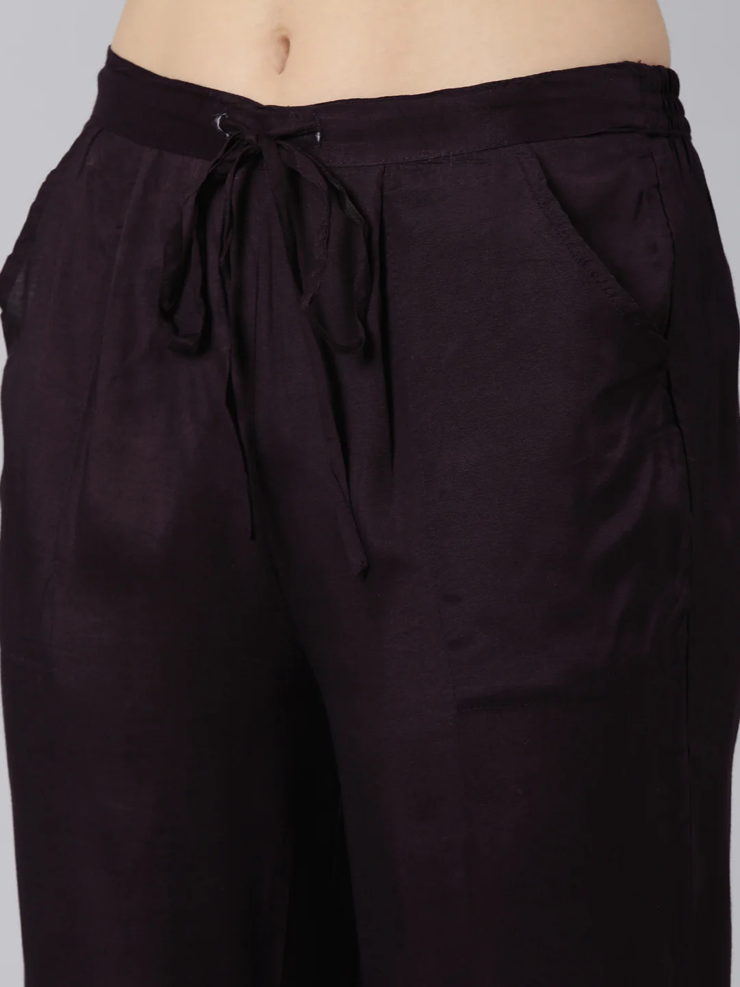 Neerus Purple Regular Straight Floral Kurta And Trousers With Dupatta - Image 6