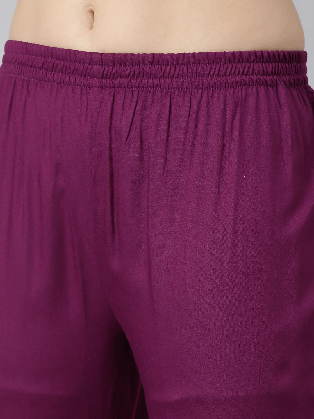 Neerus Purple Regular Straight Floral Kurta And  Trousers With Dupatta - Image 6