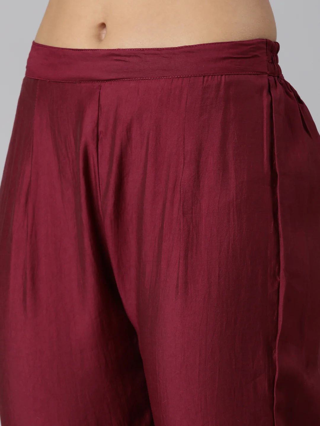 Neerus Purple Regular Straight Floral Kurta And Trousers With Dupatta - Image 6