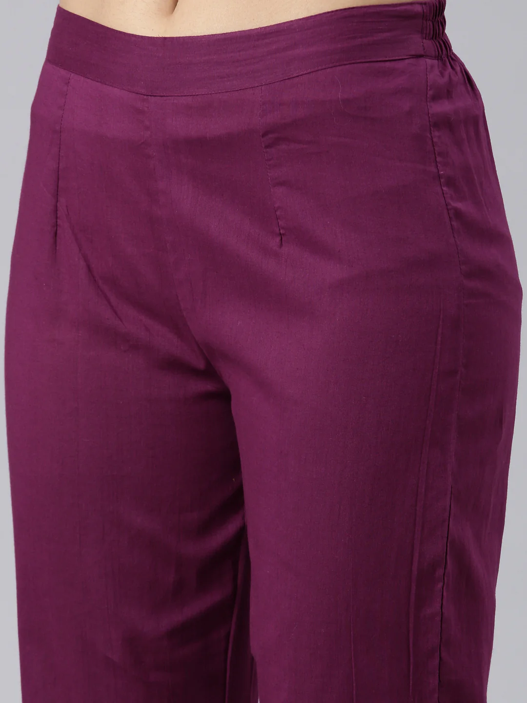 Neerus Purple Regular Straight Printed Kurta and Trousers With Dupatta - Image 6