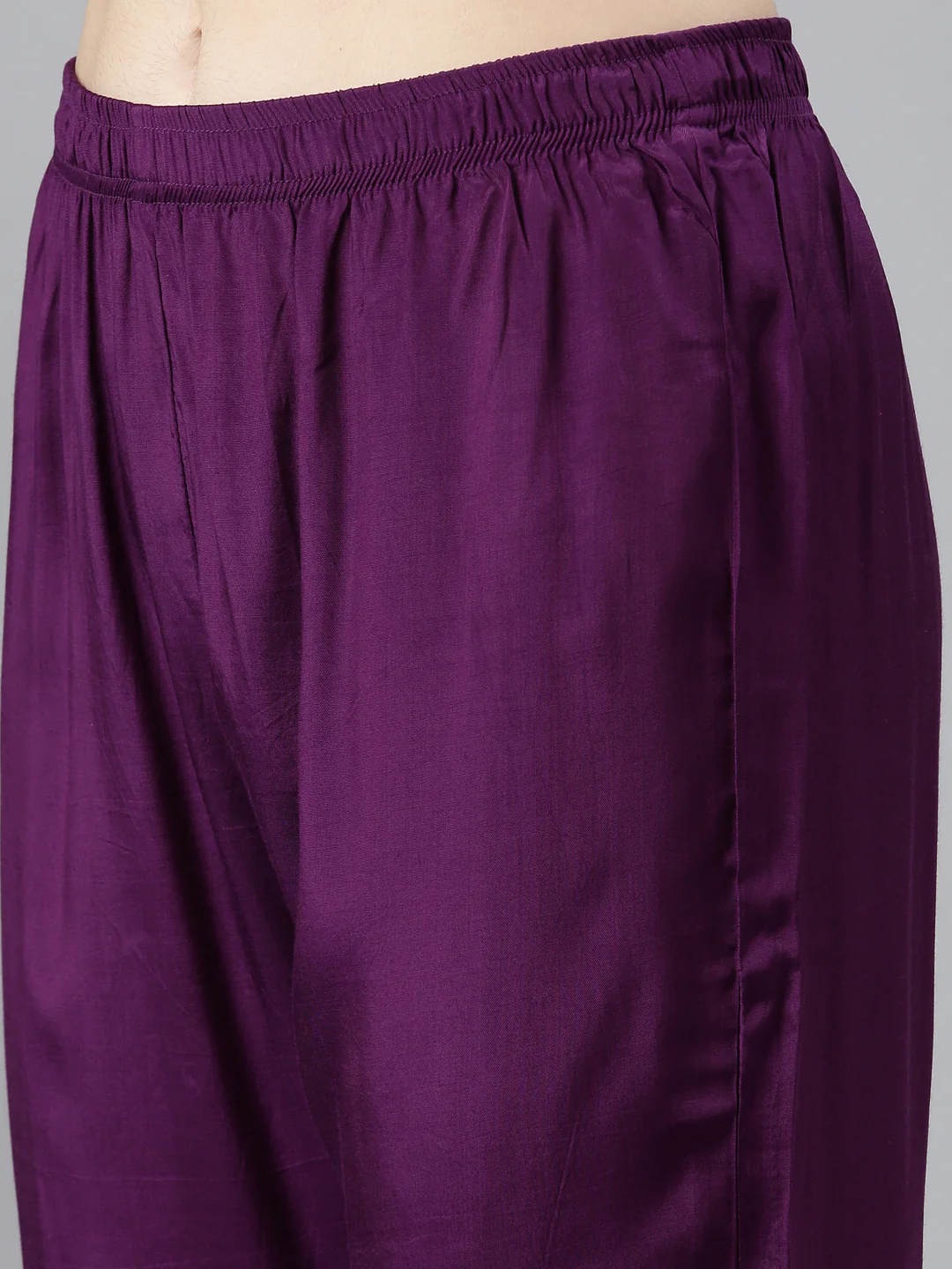 Neerus Purple Regular Straight Printed Kurta And Trousers With Dupatta - Image 6