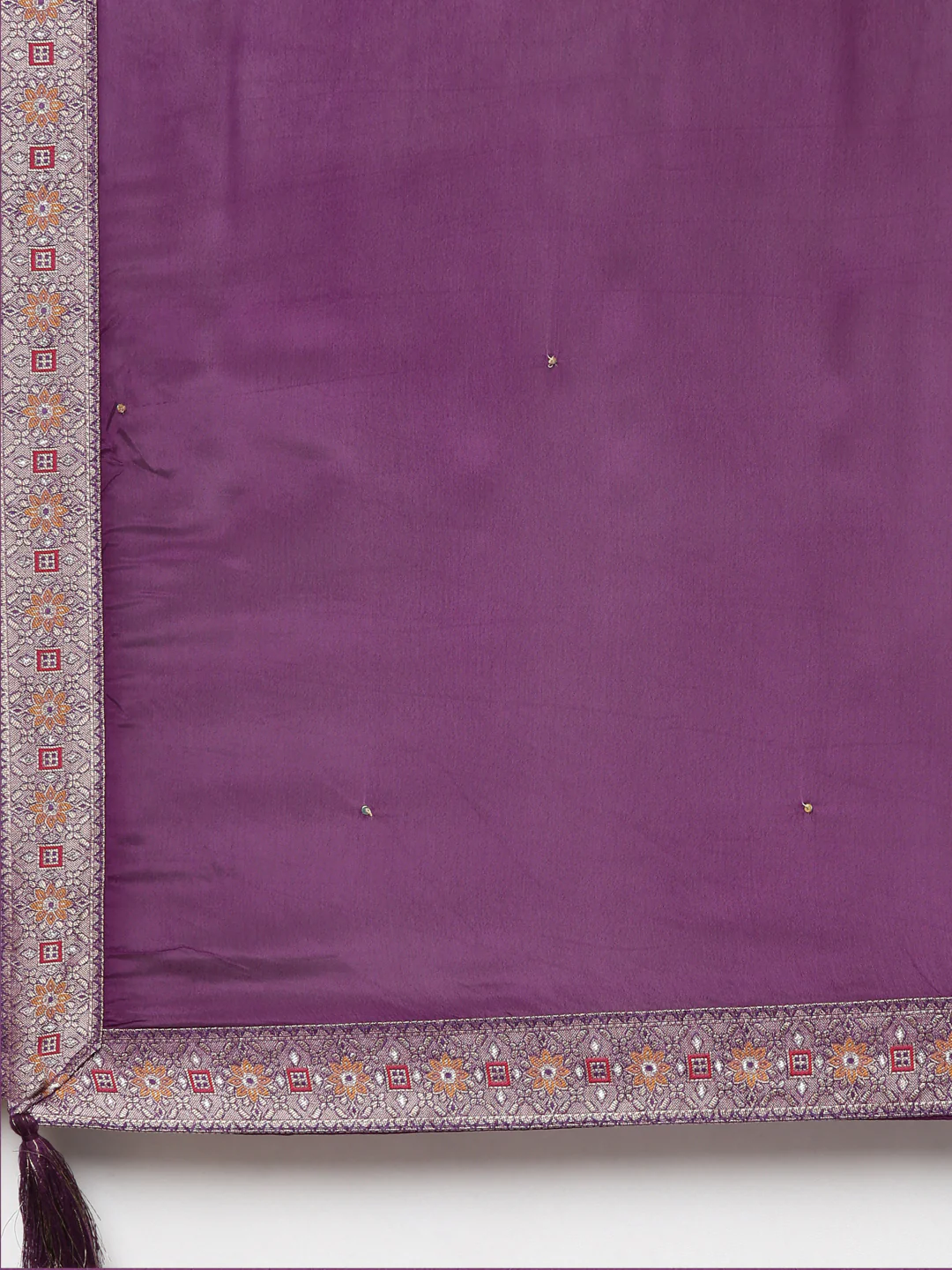 Neerus Purple Regular Straight Printed Kurta And Trousers With Dupatta - Image 7