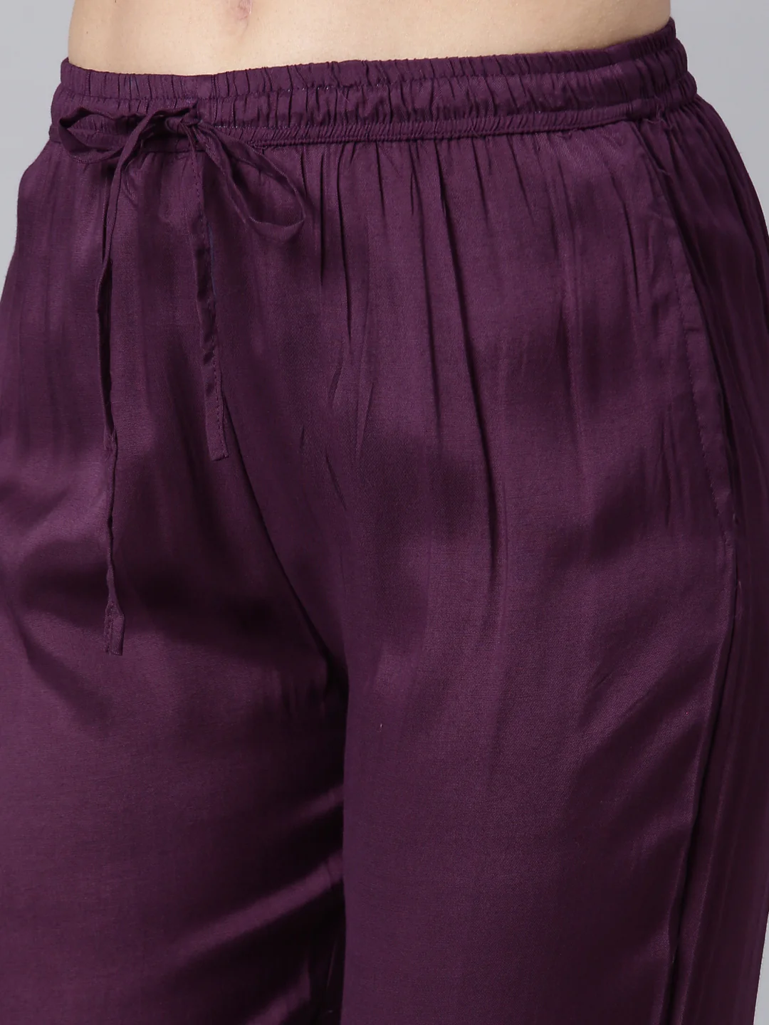 Neerus Purple Regular Straight Tribal Kurta And Trousers With Dupatta - Image 6