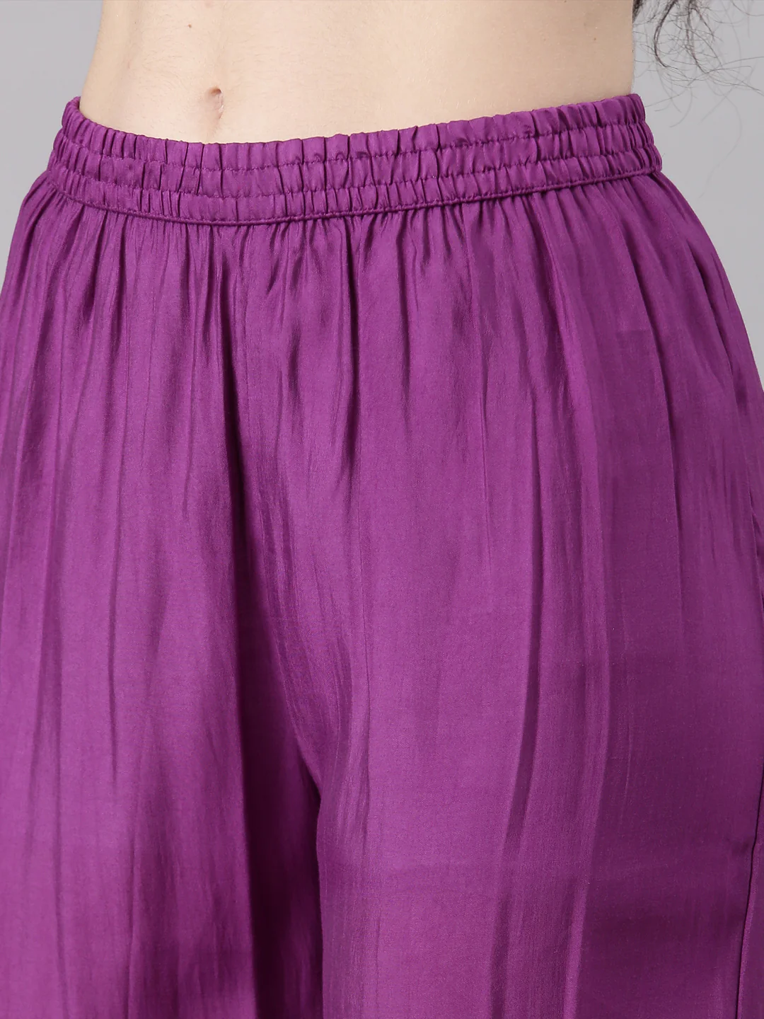 Neerus Purple Straight Casual Leheriya Kurta and Plazzo - Image 7