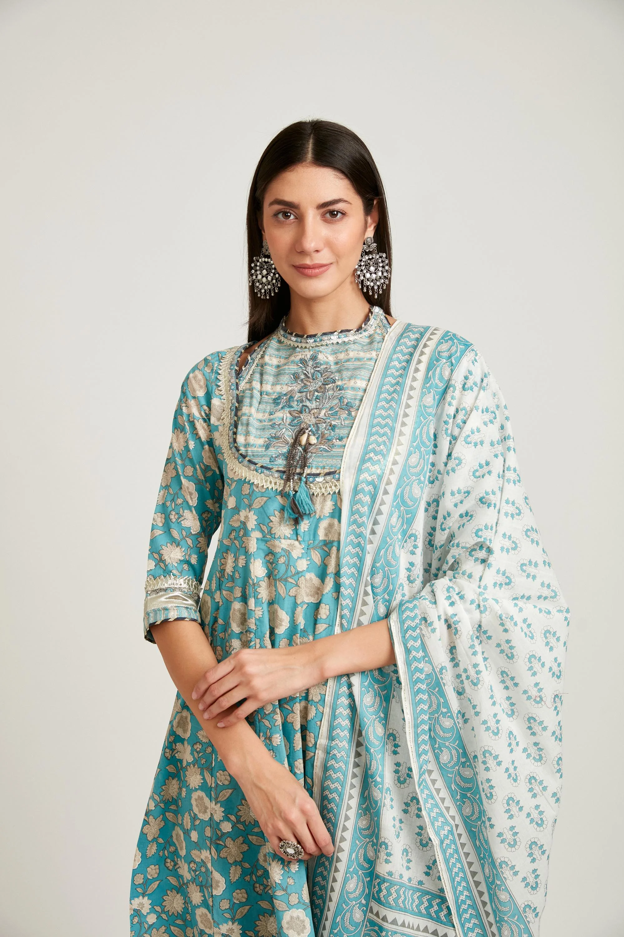 Neerus Rama Color Cotton Fabric Salwar Kameez - Image 6