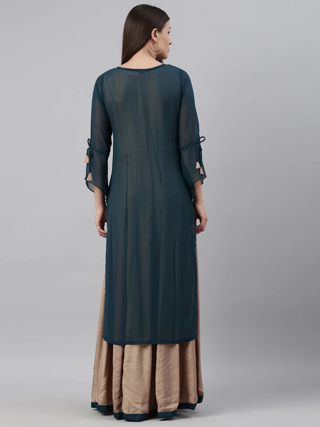 Neerus Rama Color Georgette Fabric Kurta - Image 6