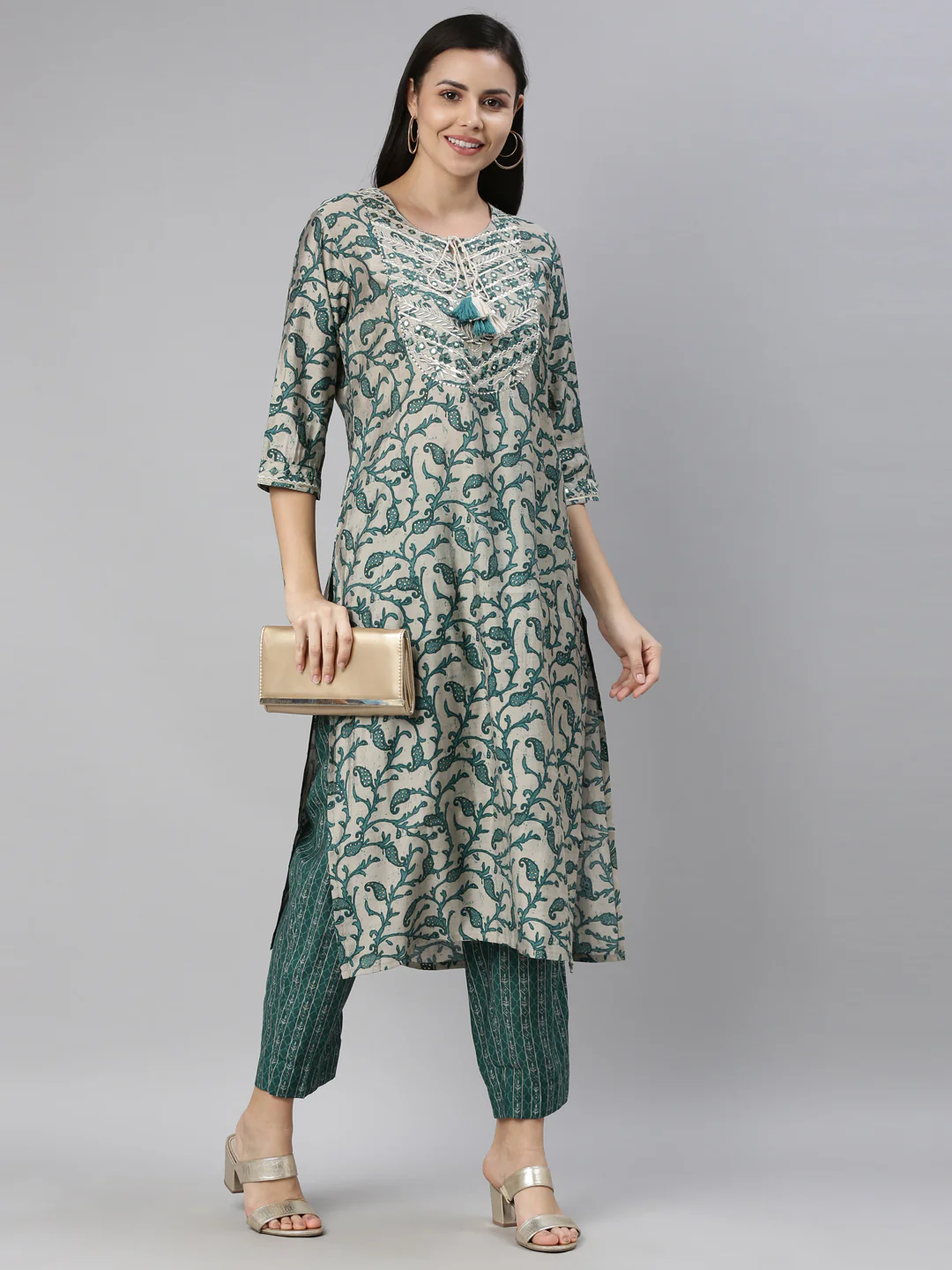 Neerus Rama Color Model Fabric Kurta - Image 5