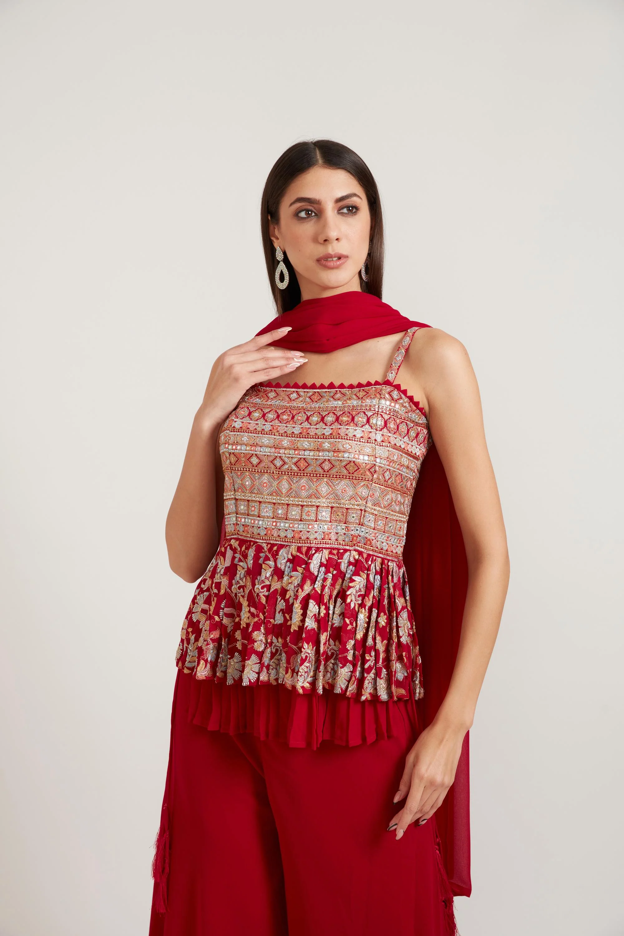 Neerus Rani Color Georgette Fabric Suit Set - Image 2