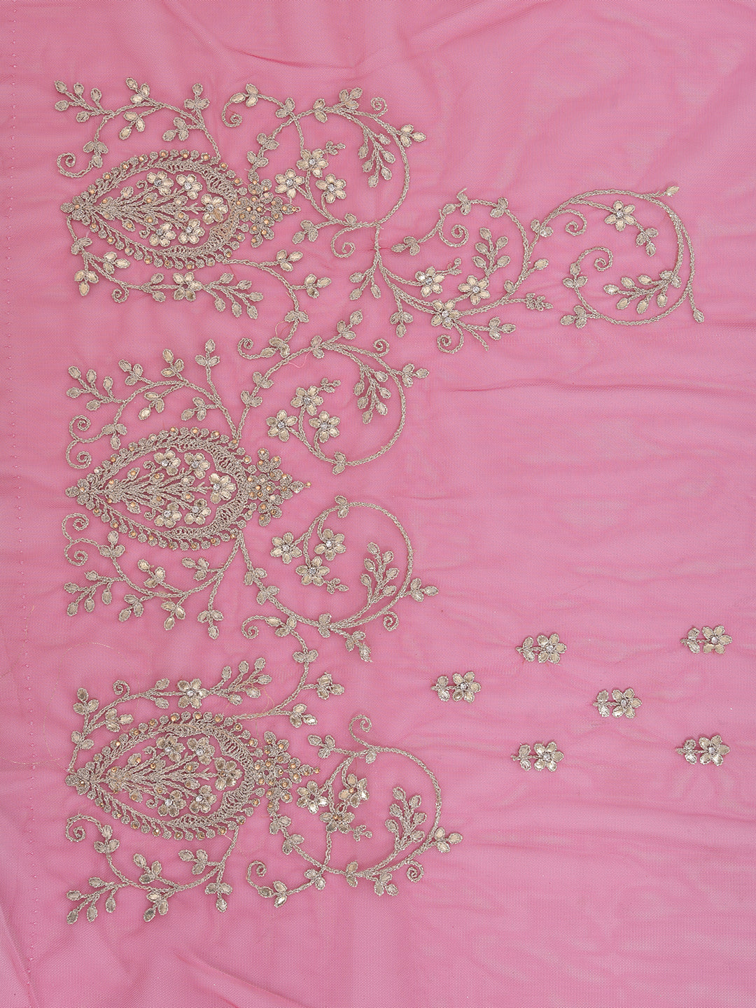 Neerus Rani Color Nett Fabric Saree - Image 3