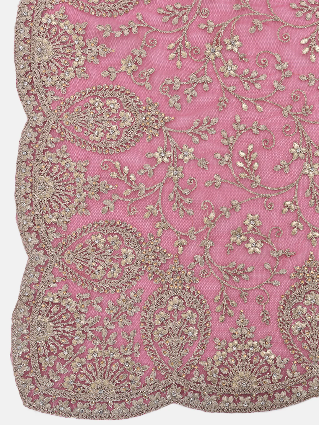 Neerus Rani Color Nett Fabric Saree - Image 4