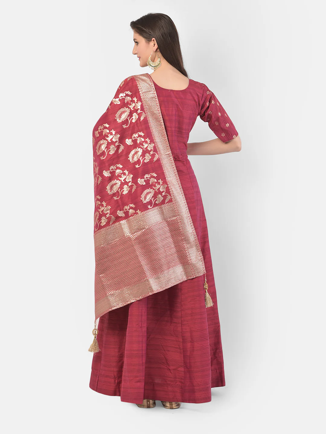 Neerus Rani Color Silk Fabric Suit-Anarkali - Image 3