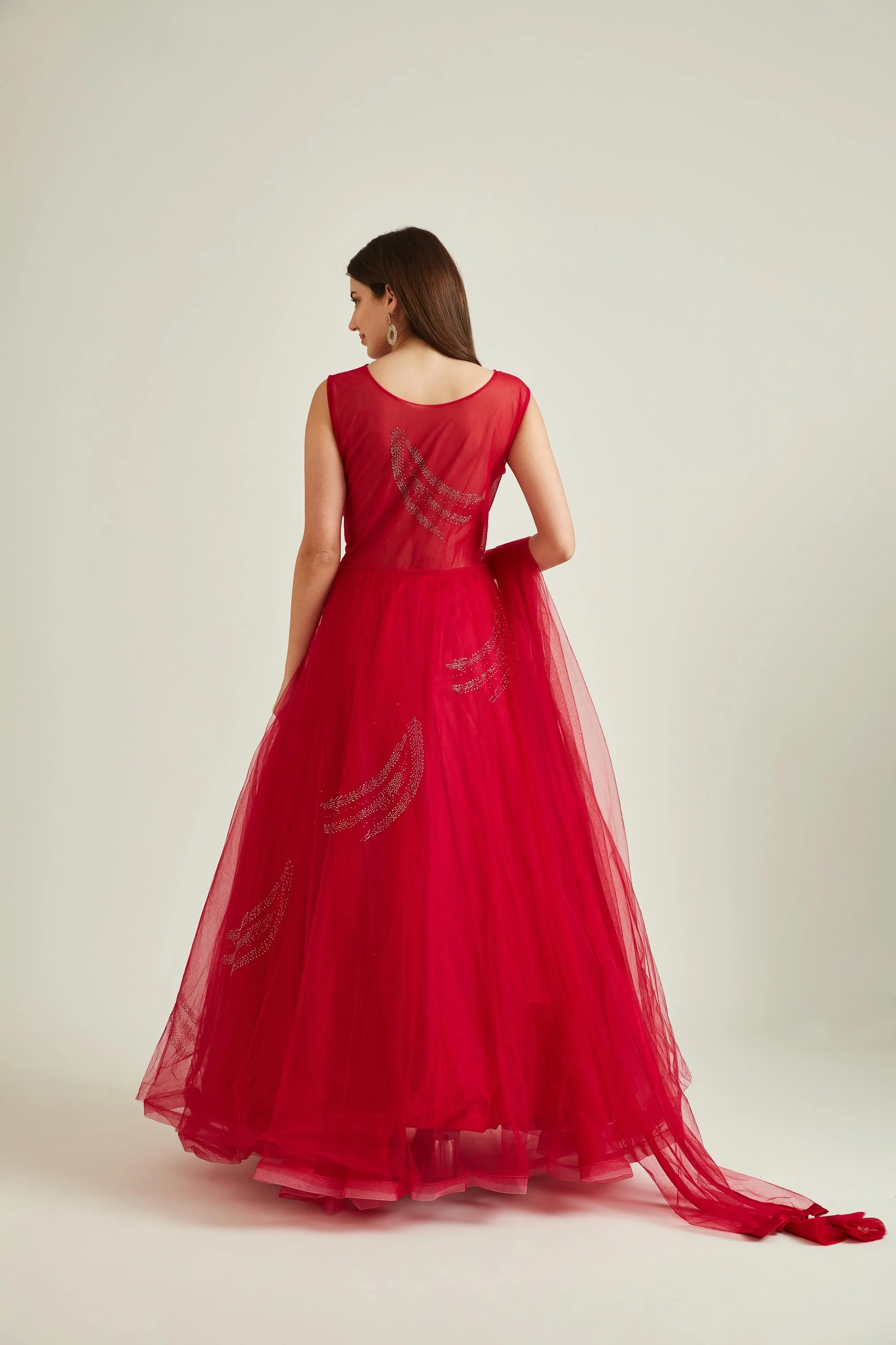 Neerus Rani Colour Nett Fabric Gown - Image 2