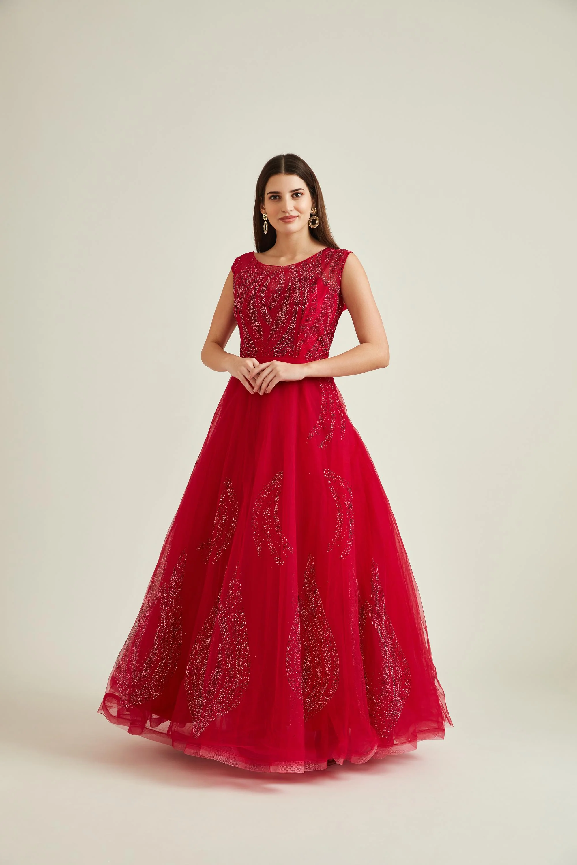 Neerus Rani Colour Nett Fabric Gown - Image 4