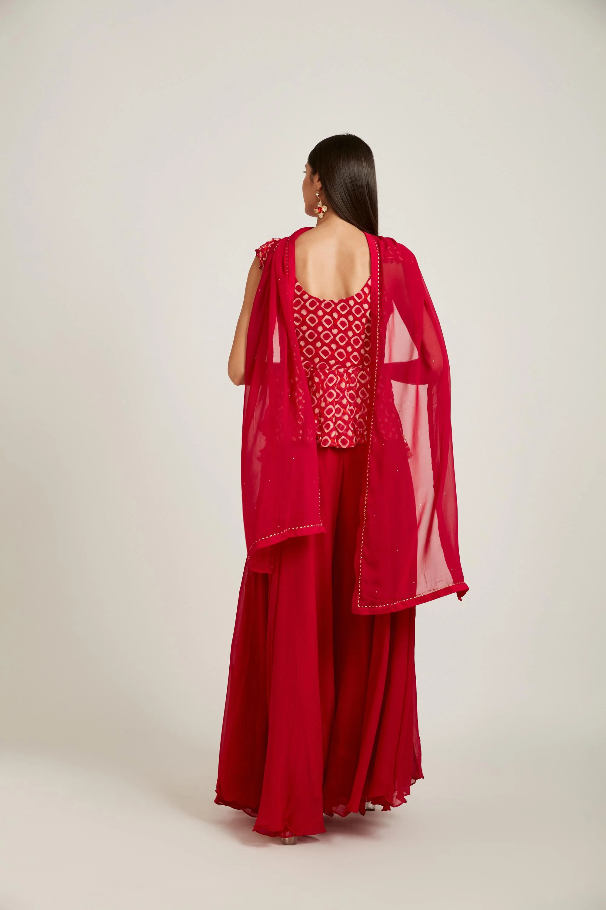 Neerus Rani Pink Color Georgette Fabric Salwar Kameez - Image 3