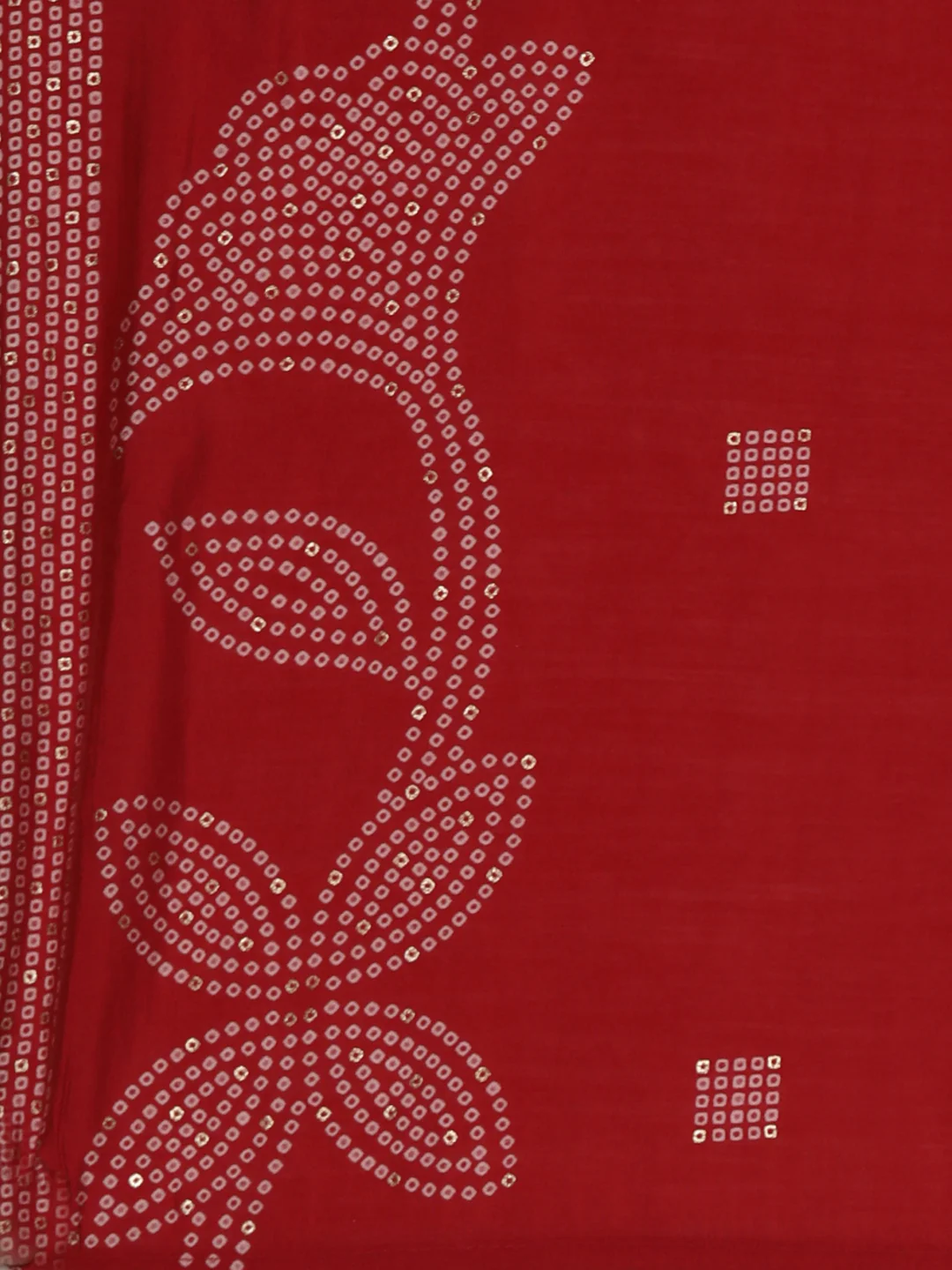 Neerus Red Casual Bandhani Straight Kurta and Trousers With Dupatta - Image 8