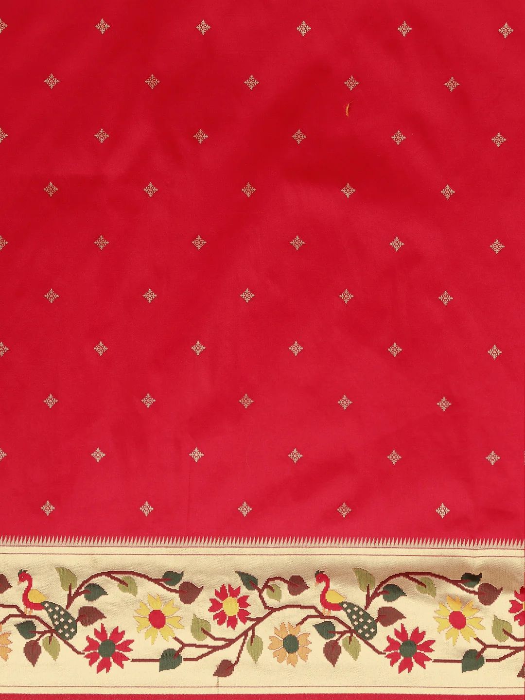 Neerus Red Color Banaras Fabric Saree - Image 3
