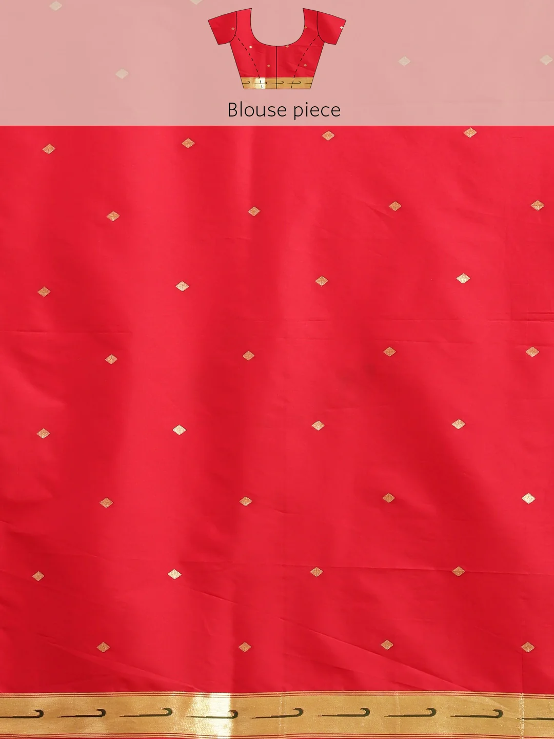 Neerus Red Color Banaras Fabric Saree - Image 6