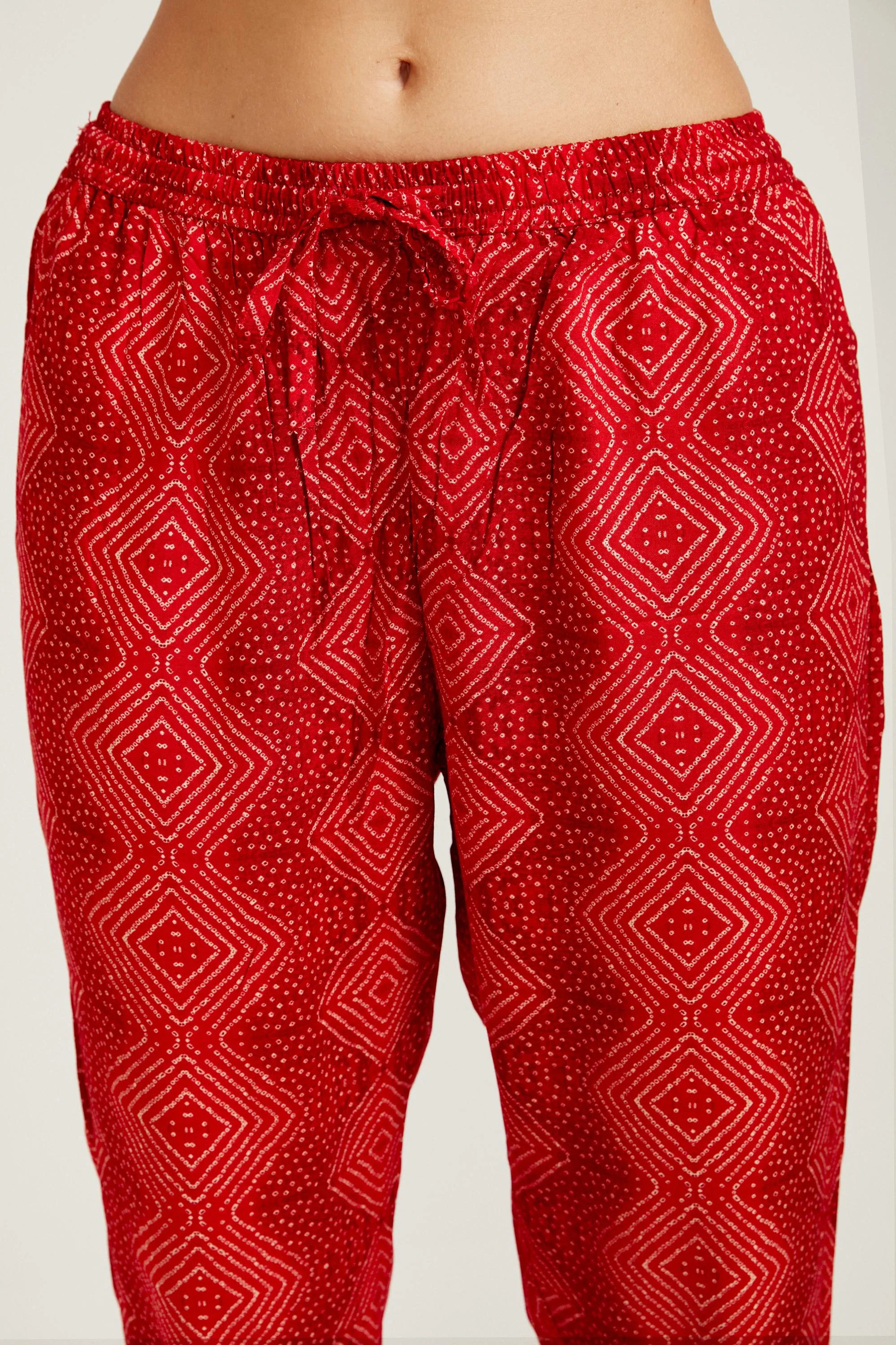Neerus Red Color Rayon Fabric Salwar Kameez - Image 5