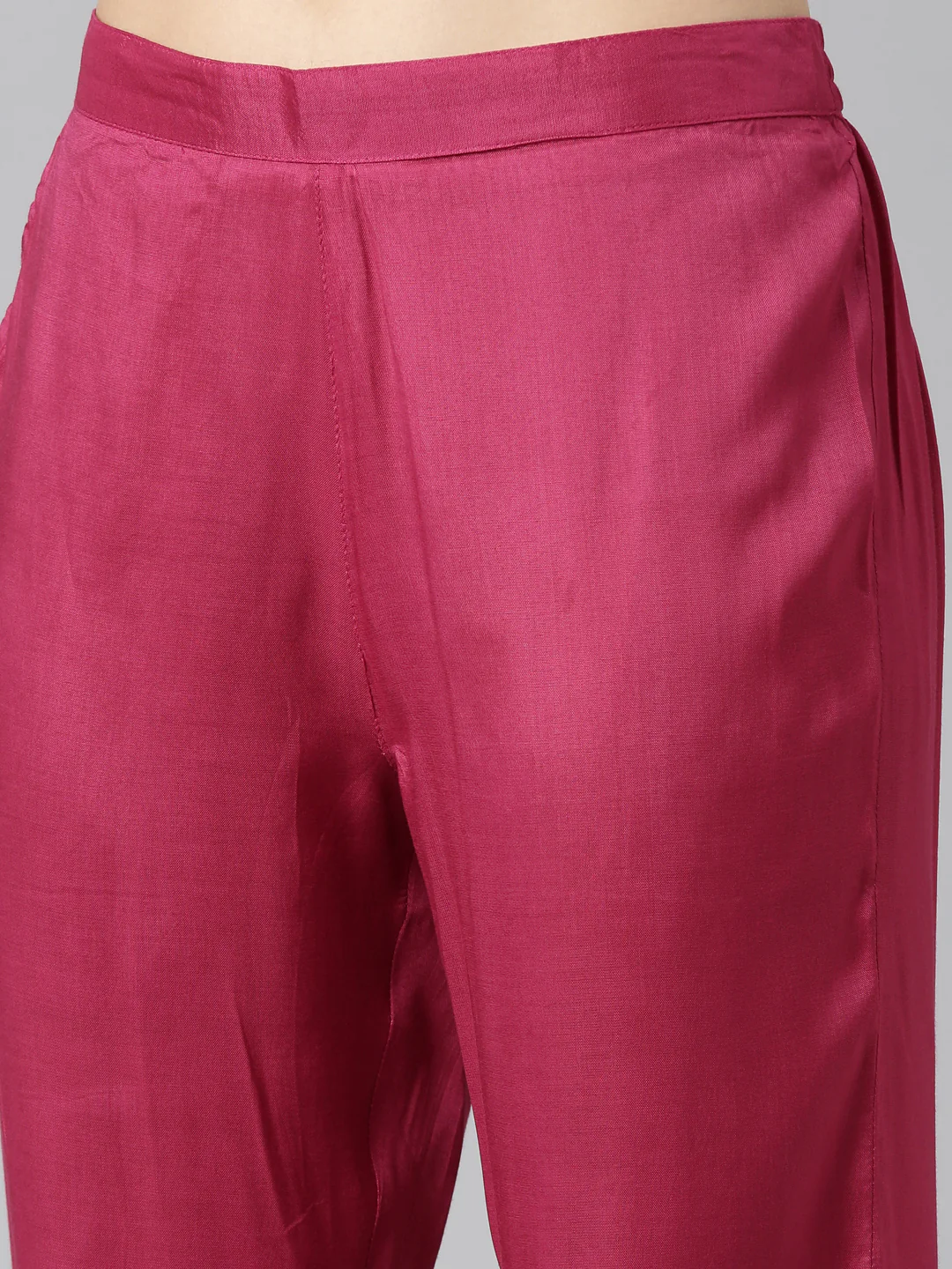 Neerus Red Regular Straight Printed Kurta And Trousers With Dupatta - Image 6