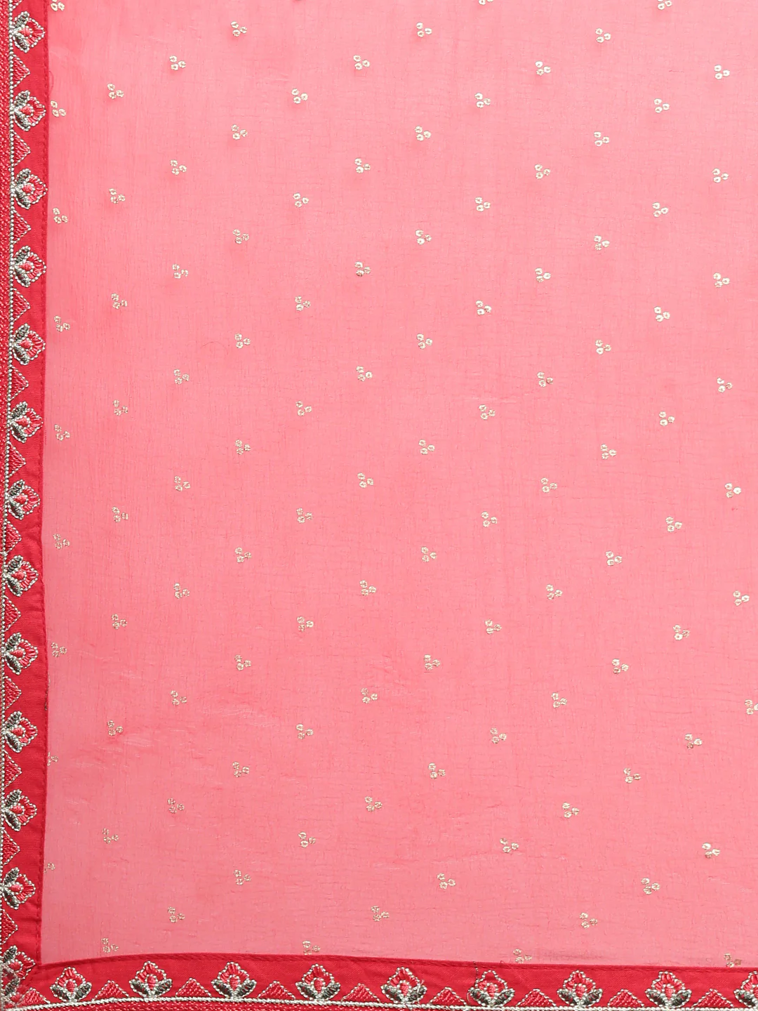 Neerus Red Regular Straight Printed Kurta And Trousers With Dupatta - Image 7