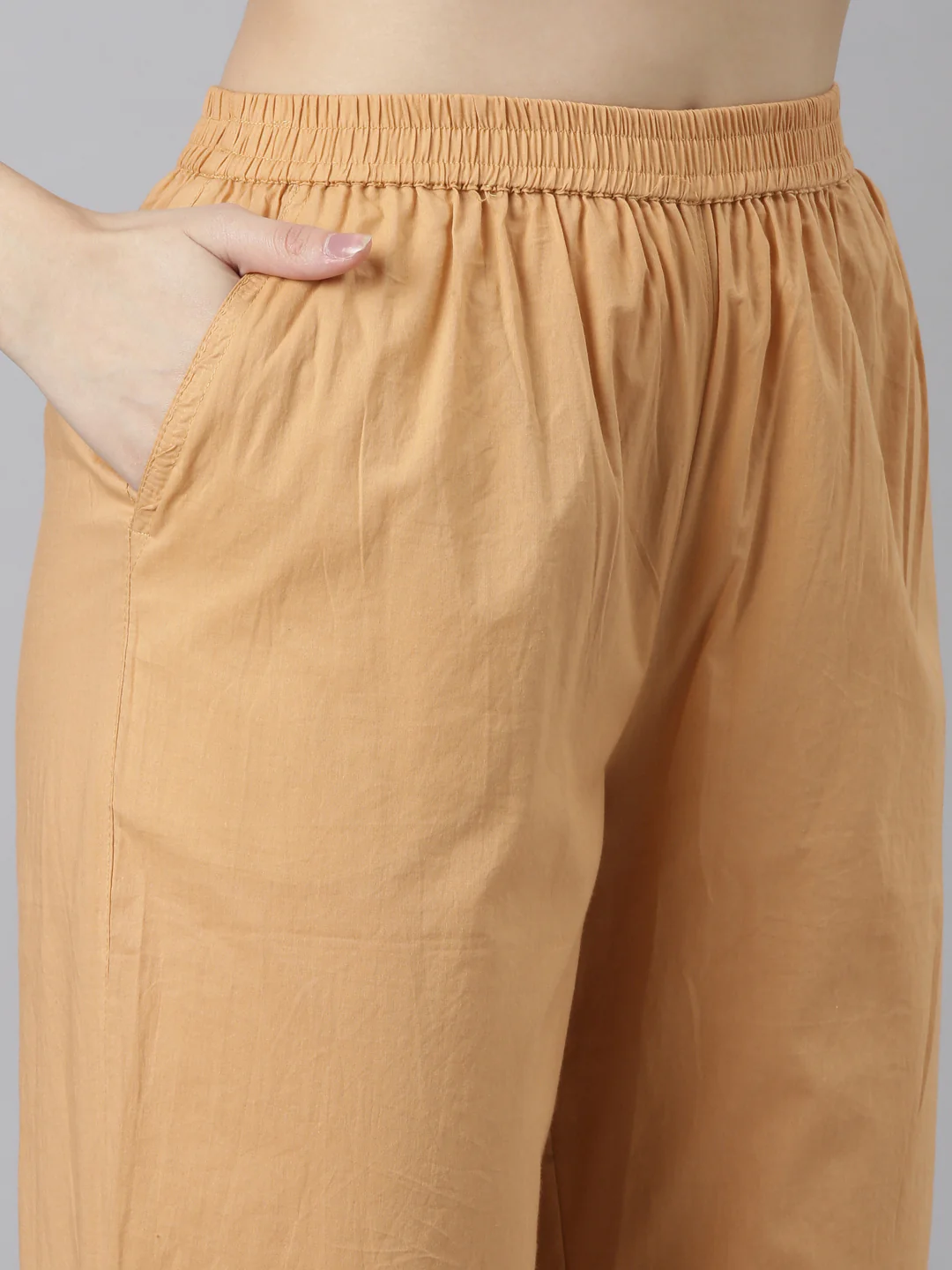 Neerus Rust Regular Straight Floral Kurta And Trousers With Dupatta - Image 6