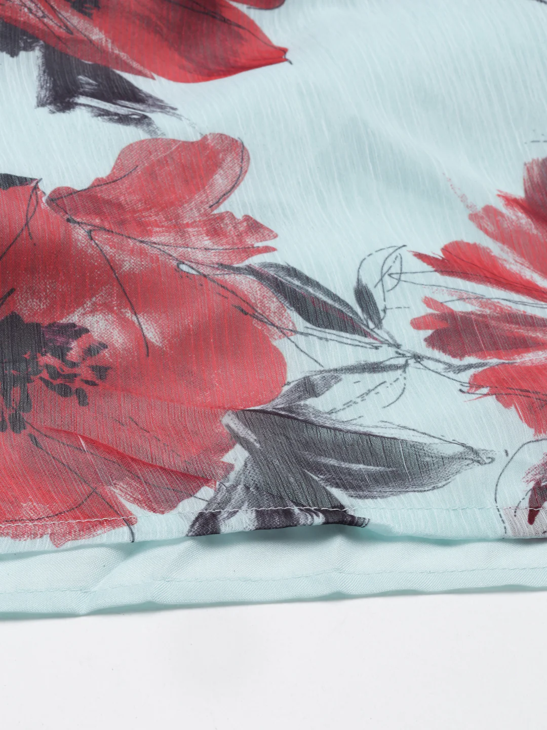Neerus Sea Green Color Chiffon Fabric Kurta - Image 7