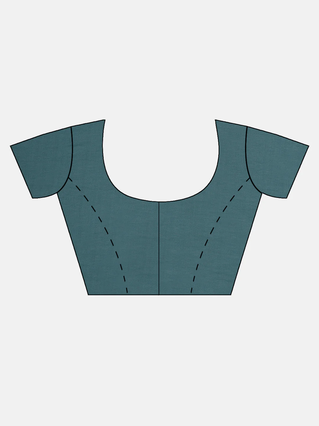 Neerus Teal Embellished Saree With Blouse - Image 5