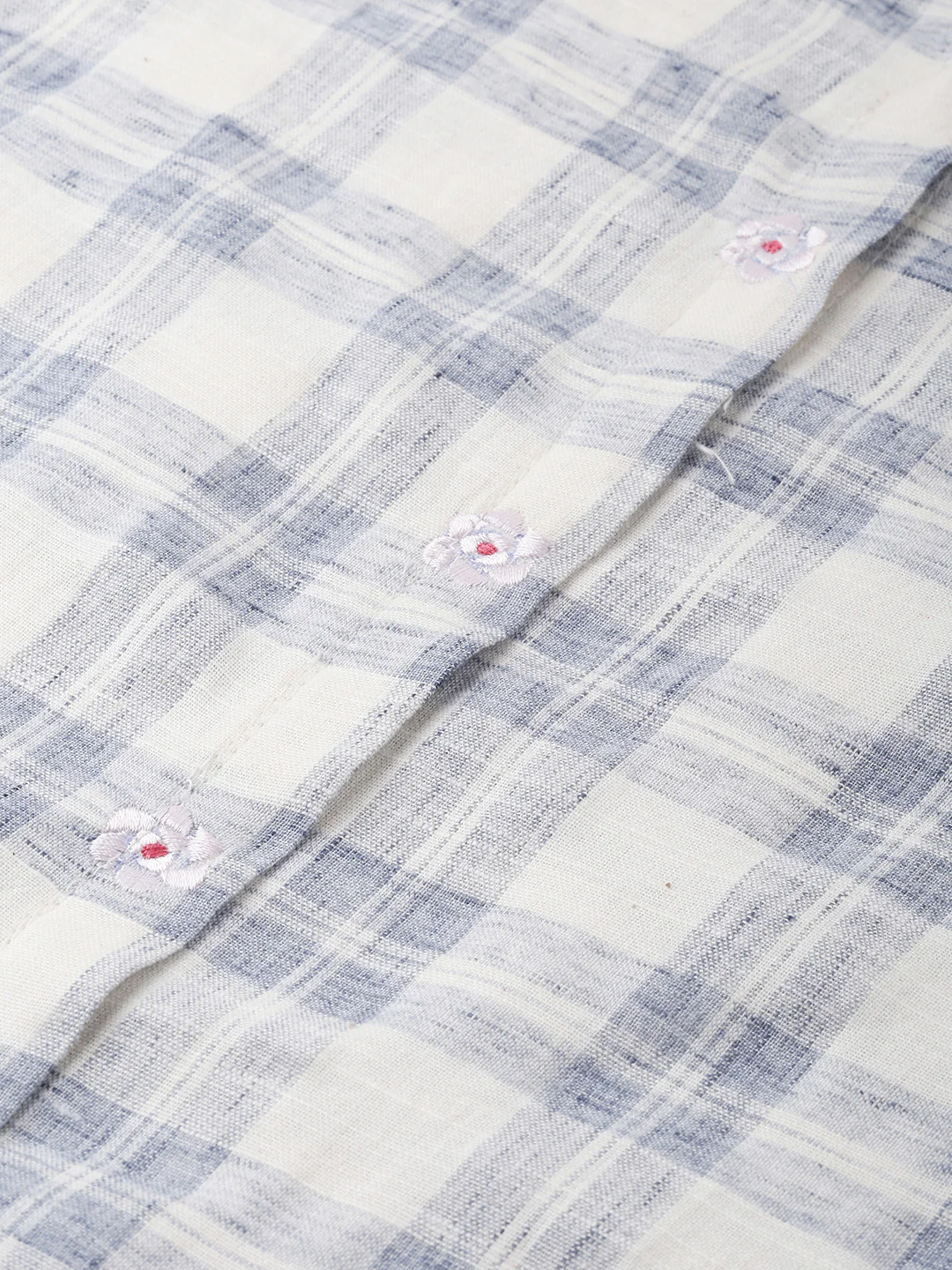 Neerus White Check Straight Kurta - Image 2