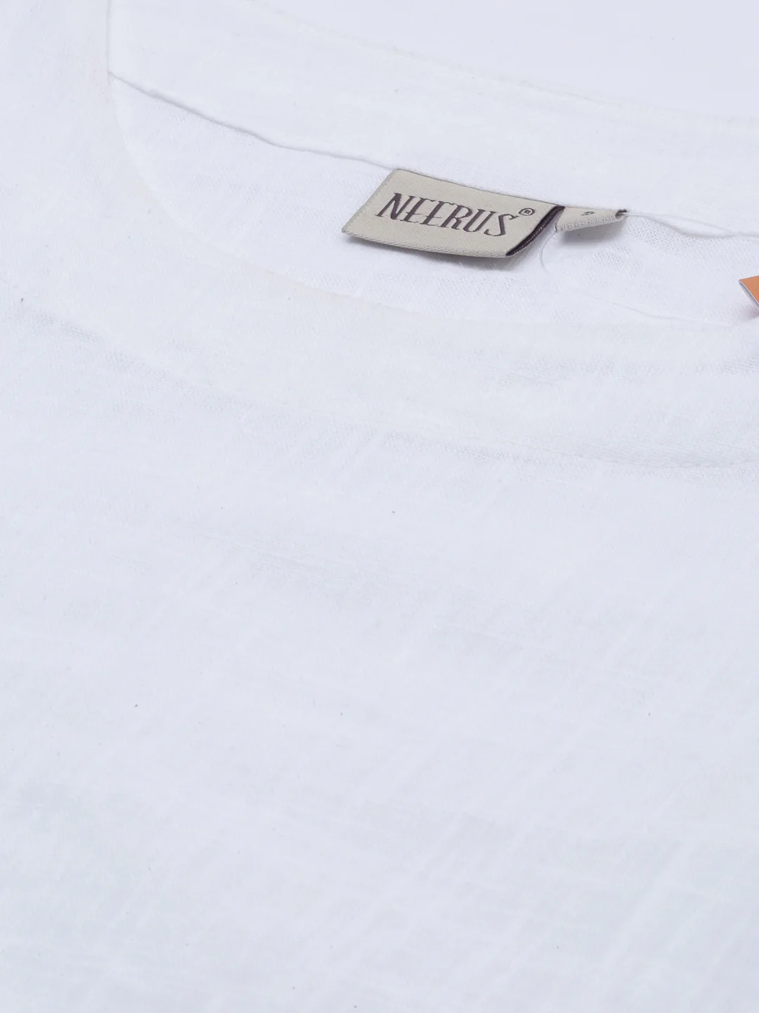 Neerus White Printed A Line Kurta - Image 8