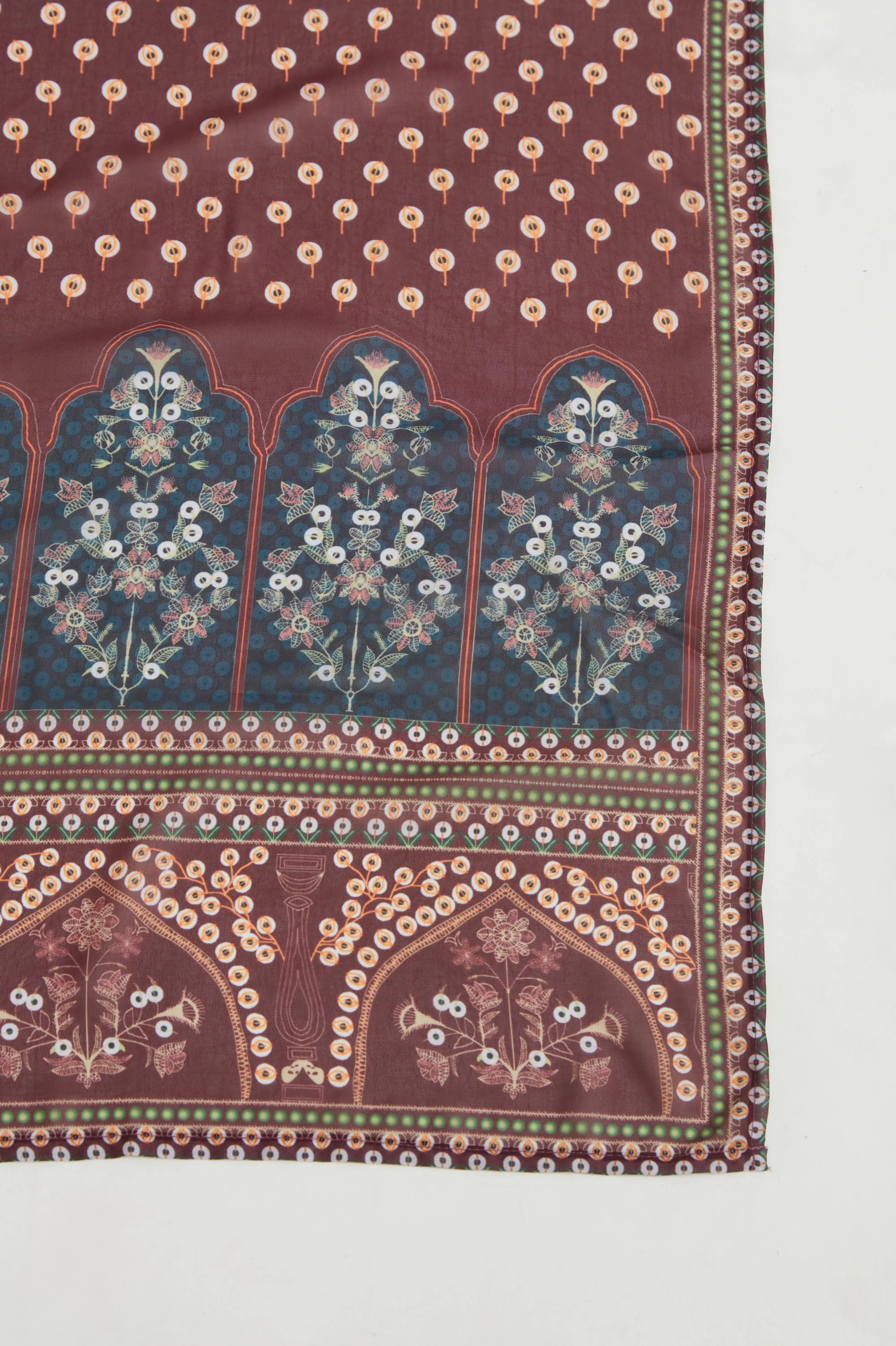 Neerus Wine Color Chiken Fabric Salwar Kameez - Image 5