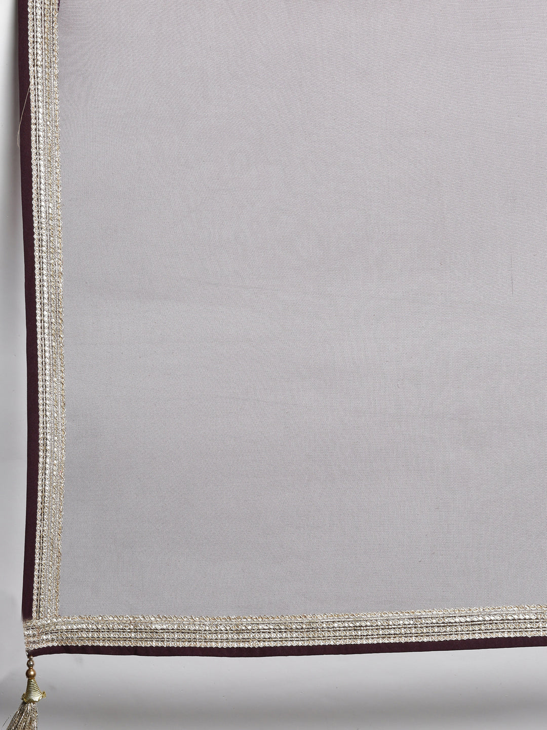 Neerus Wine Color Silk Fabric Kurta Set - Image 9