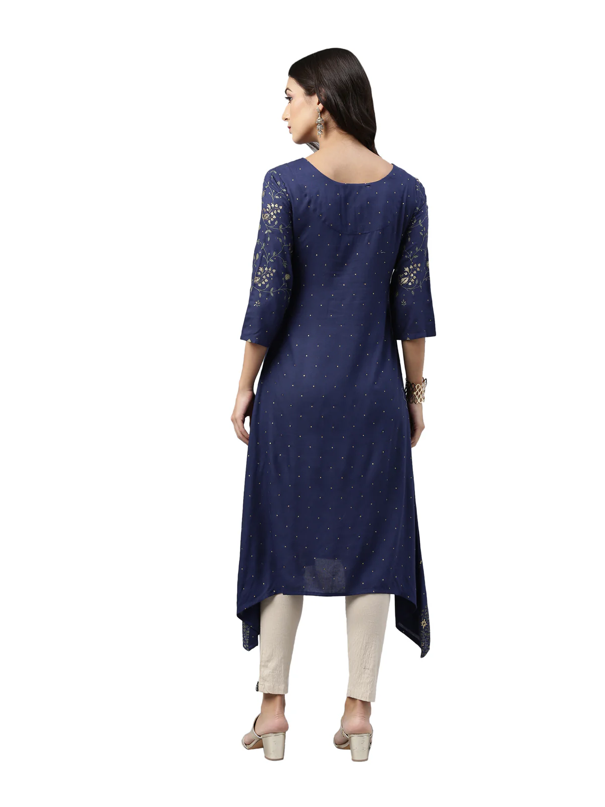 Neerus Women Blue Ethnic Motifs Printed Kurta - Image 3